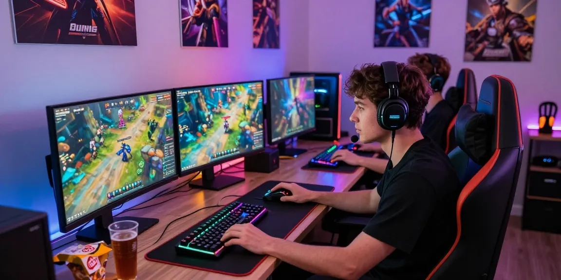 rokok88 gaming gear setup with mechanical keyboard, RGB mouse, and headset for competitive play