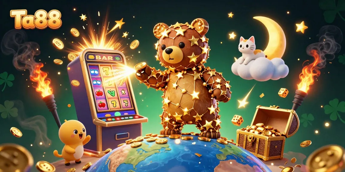 Experience the excitement at Ta88 with winning slot adventures and vibrant casino imagery.