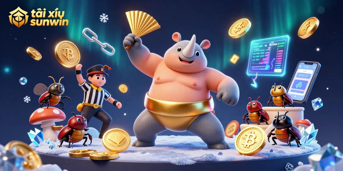 Engage in thrilling tài xỉu sunwin gameplay with vibrant casino elements and animated characters.