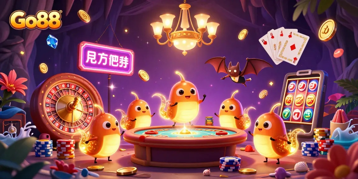 Experience the excitement of Go88 casino with dazzling glowworms lighting up the game!