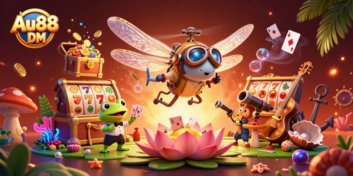 Experience the excitement of Au88 DM with vibrant casino action and dynamic characters.