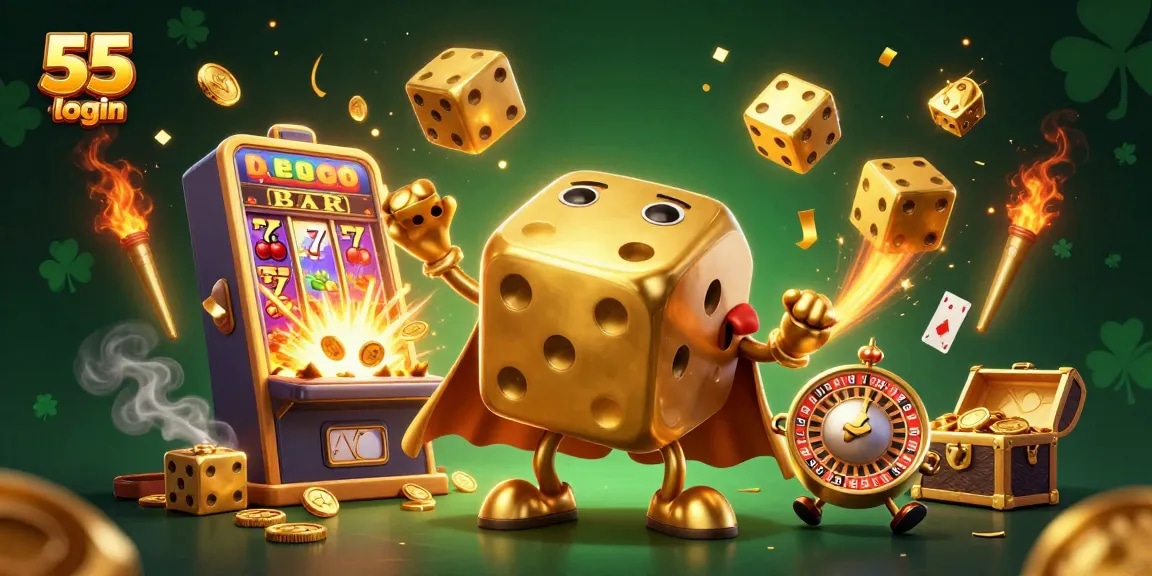 Access 55 club login for thrilling 3D casino experiences featuring dynamic characters and vibrant gaming elements.