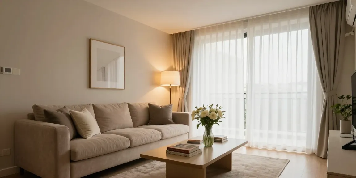 Explore דירות דיסקרטיות בחולון featuring a cozy and stylish apartment interior with warm lighting and elegant decor.