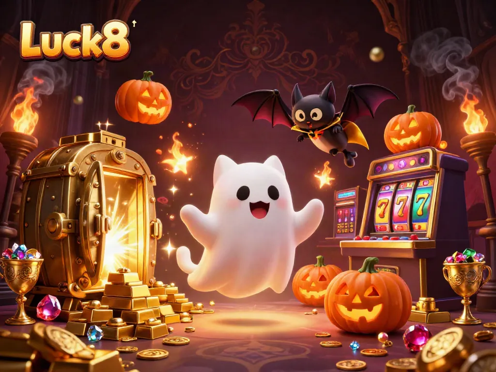 Experience thrilling gameplay with Luck8 in this vibrant casino scene.