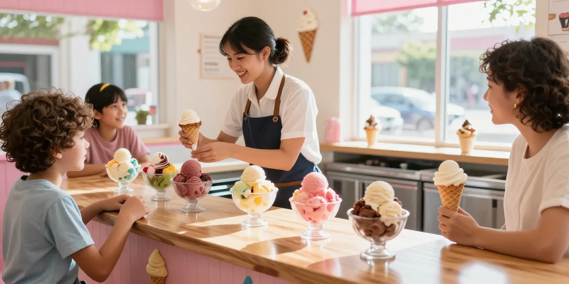 Delightful ice cream experience at ROKOK88 login site, colorful flavors served in vintage bowls.