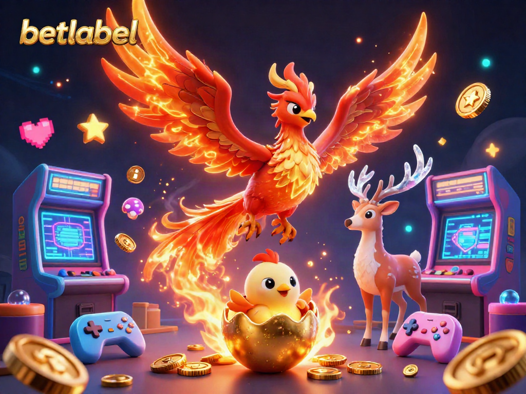 Experience the excitement of betting at Betlabel casino with vibrant gaming elements and winning symbols.