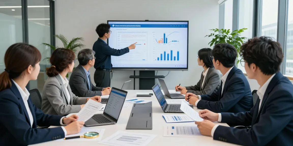 Team reviewing document fraud detection strategies in a modern office