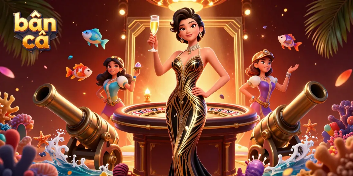Shoot fish in exciting bắn cá underwater game, showcasing vibrant sea creatures, coral, and a dynamic gaming atmosphere.