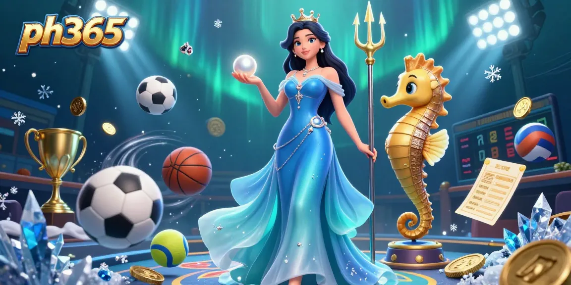Experience thrilling sports betting action at ph365 with a dazzling underwater casino scene featuring vibrant game elements.