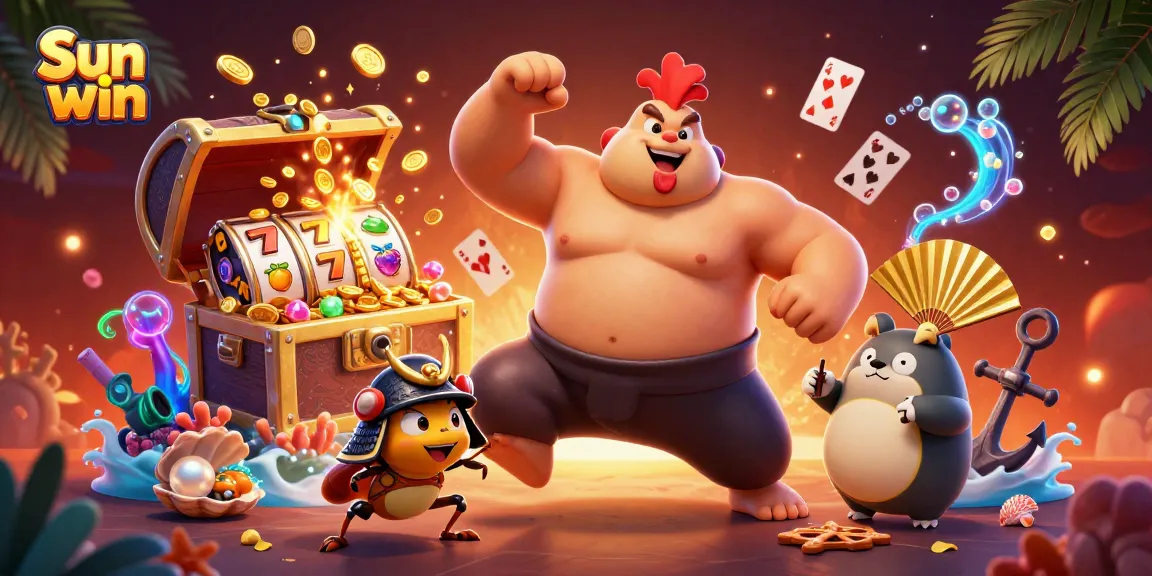 Sun win casino excitement with a fearsome sumo wrestler and thrilling slot games