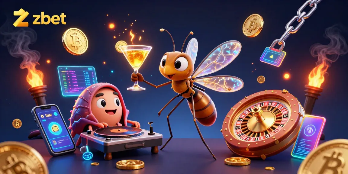 Experience zbet's thrilling gameplay with a vibrant illustration showcasing unique casino elements.
