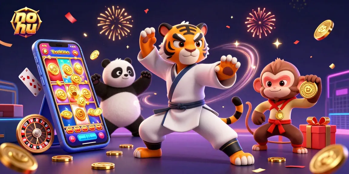 Engage in no hu slot games and experience thrilling jackpot moments with dynamic characters and vibrant casino elements.