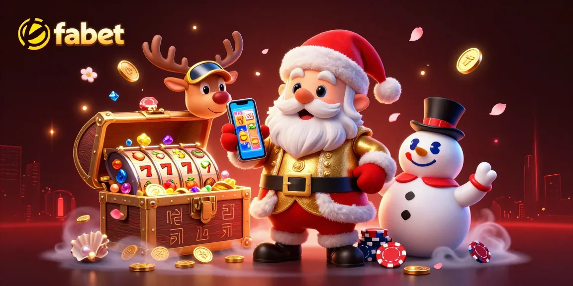 Spin the reels with fabet's festive themed slot adventure featuring Santa and friends!