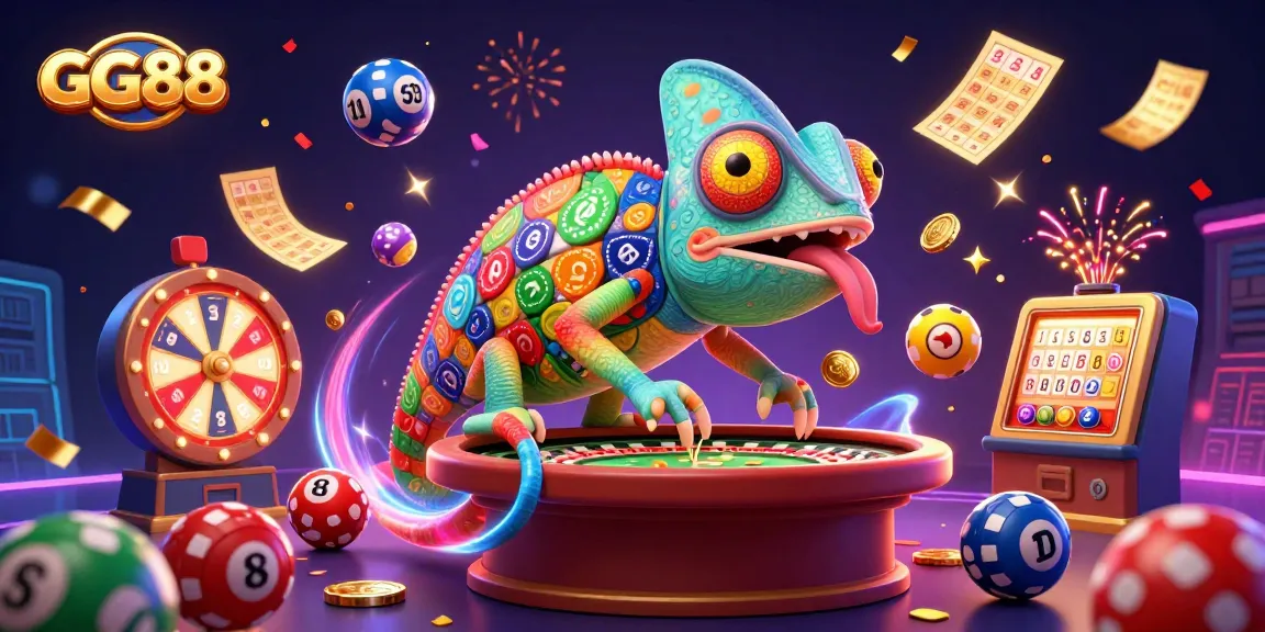 Experience winning at GG88 with a vibrant chameleon casino owner and dynamic gaming elements.