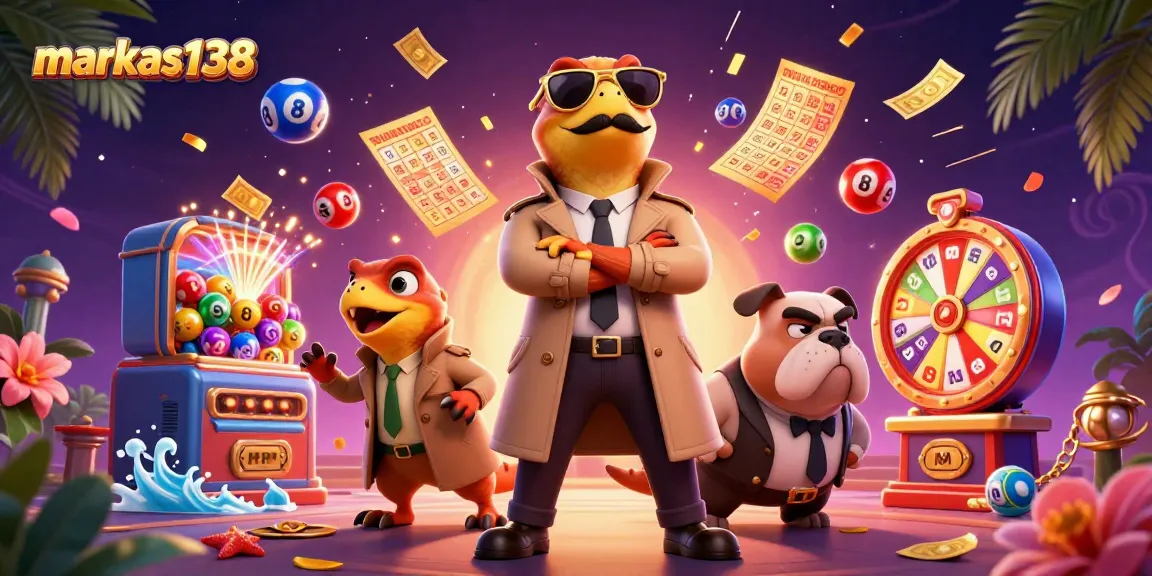 markas138 showcases raptors sneaking into a VIP casino surrounded by vibrant game symbols
