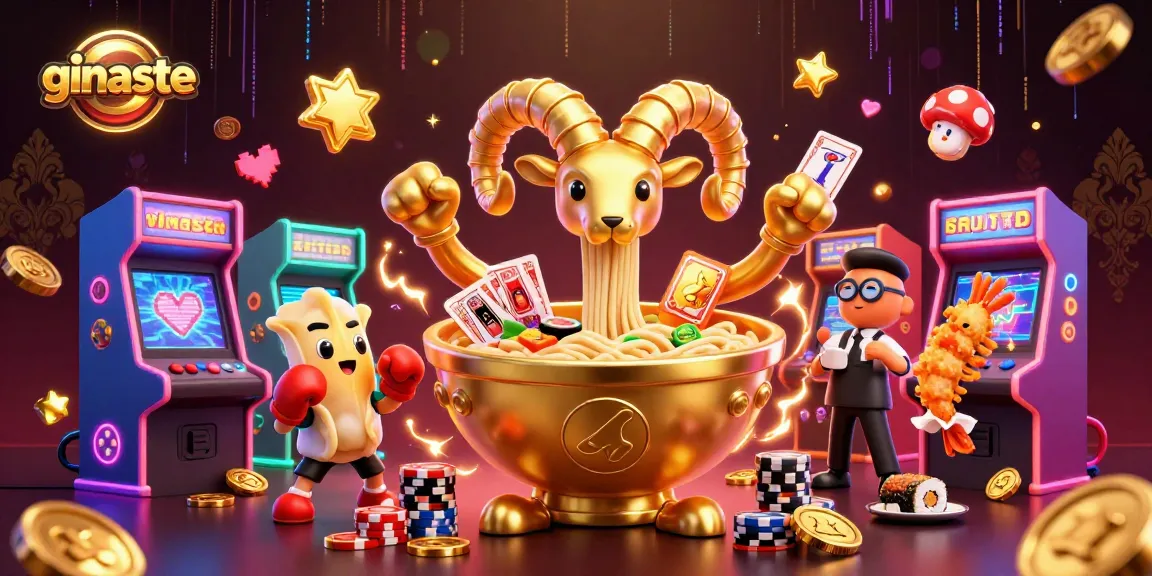 Bet on ginaste with excitement at a colorful 3D casino with fun characters and engaging game elements.
